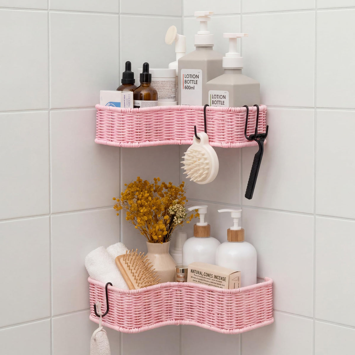 GRANNY SAYS Shower Caddy Hanging, Shower Shelf for Inside Showers, 2 Pack