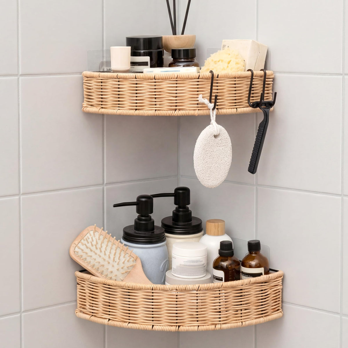 GRANNY SAYS Shower Caddy Hanging, Shower Shelf for Inside Showers, 2 Pack