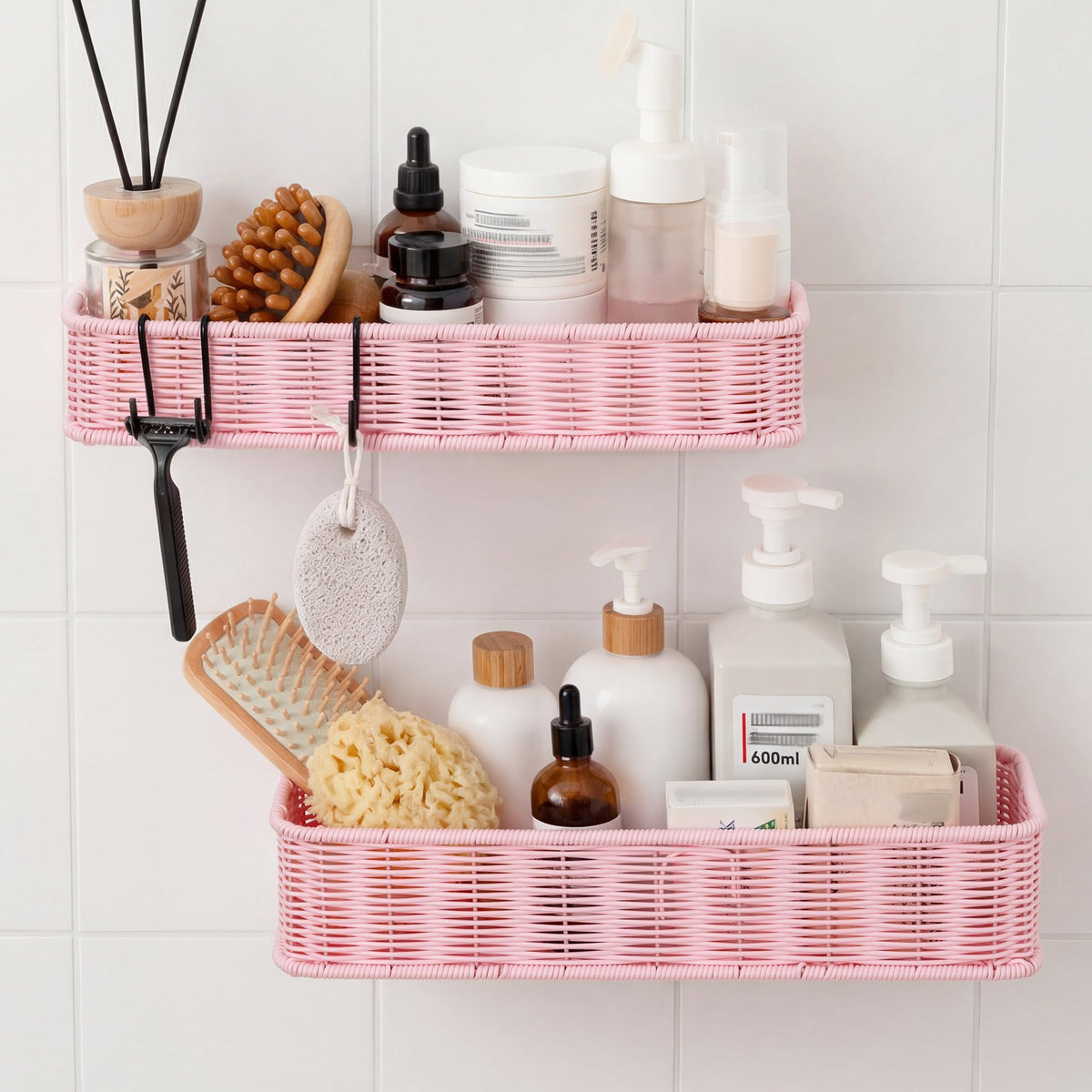 GRANNY SAYS Shower Caddy Hanging, Shower Shelf for Inside Showers, 2 Pack