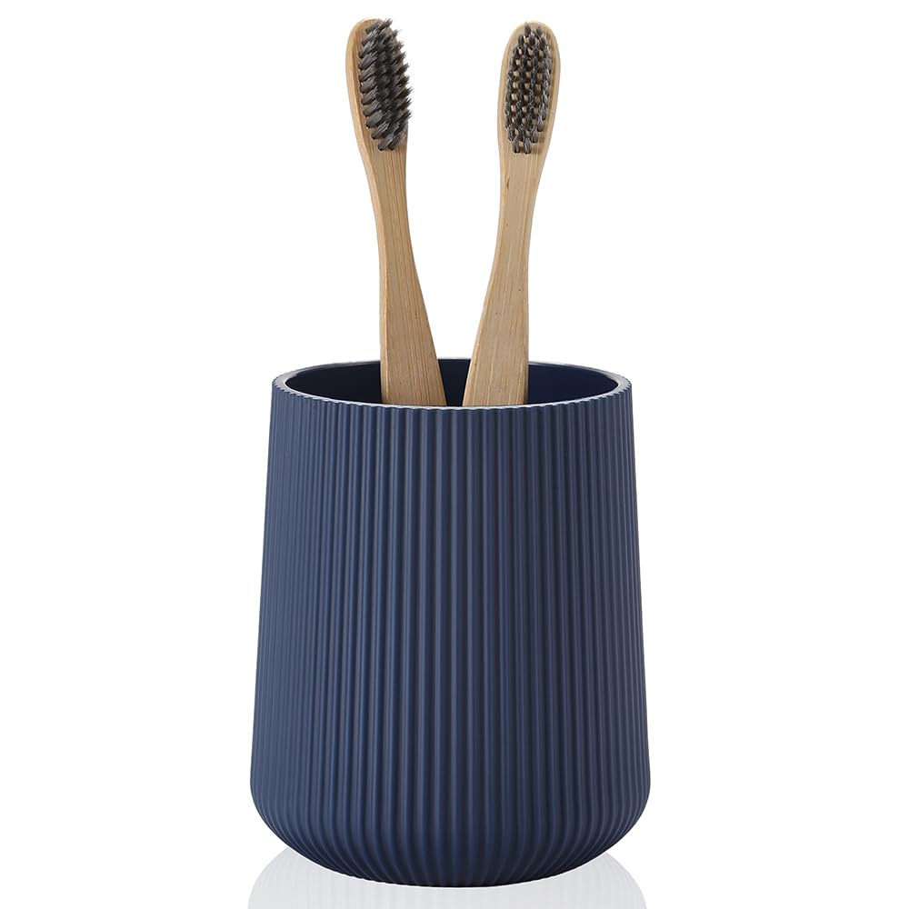 YAUKPH Black Striped Toothbrush Holder