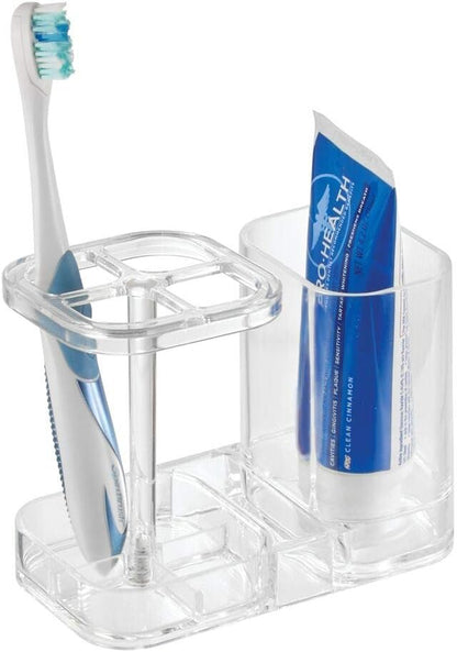 iDesign Toothbrush Holder, White/Gold