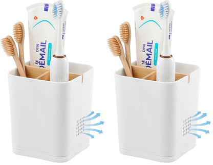 Electric Toothbrush Holder Tooth Brush and Toothpaste Organizer, Black