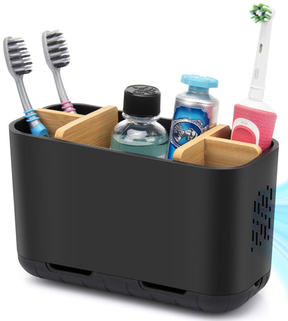 GFWARE White Toothbrush Holder, 5 Slots Bathroom Storage Organizer