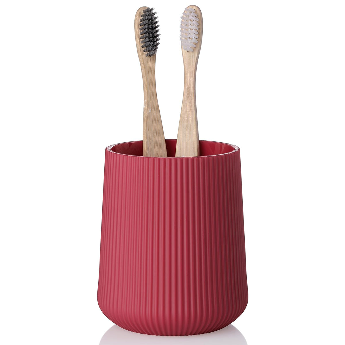 YAUKPH Beige Striped Toothbrush Holder