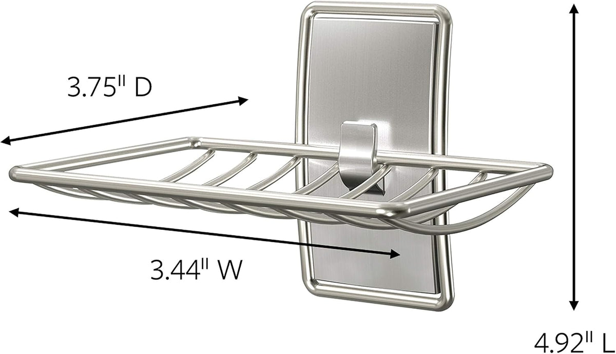 Command Soap Dish, Satin Nickel, 1 Holder, 2 Strips