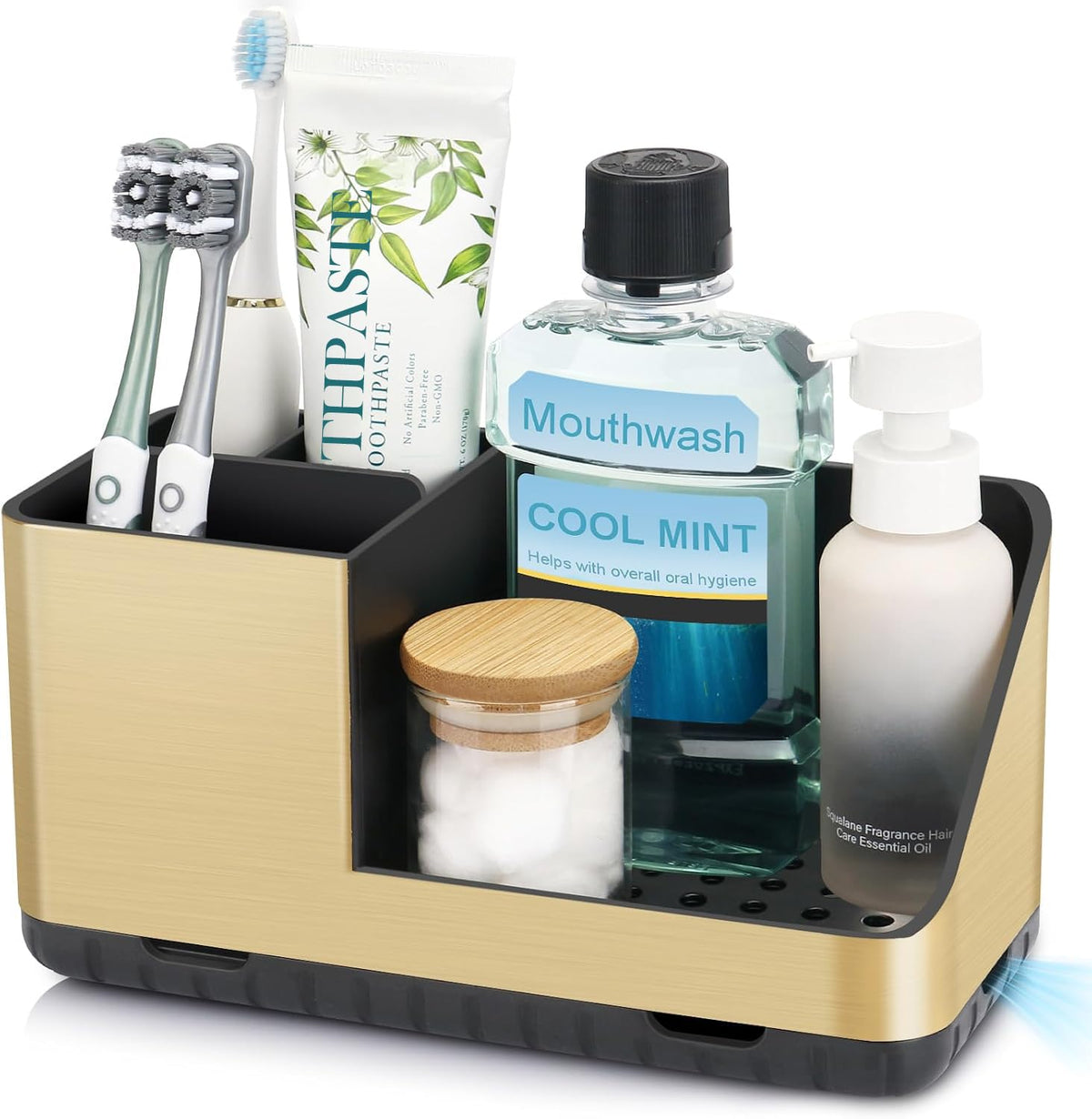 Toothbrush Holders for Bathroom Counter Organizer and Storage (White)