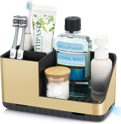 Toothbrush Holders for Bathroom Counter Organizer and Storage (White)