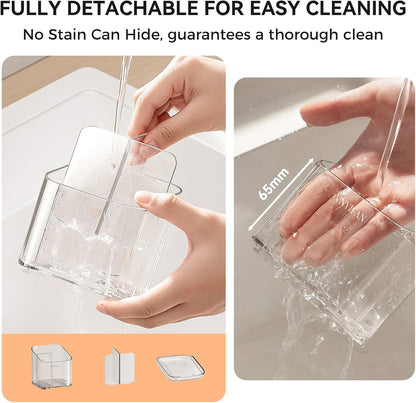 3 Slots Toothbrush Holders with Detachable Dividers for Bathrooms