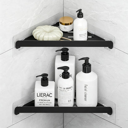 Fikoksol Shower Caddy Storage, Triangle Corner Shelf with Adhesive Hook