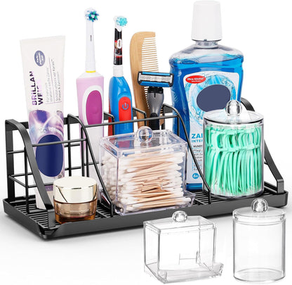 Toothbrush Holders for Bathroom,Black,Stainless Steel,Detachable, 3 Slot