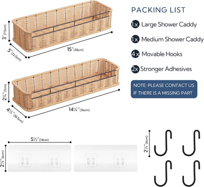 GRANNY SAYS Shower Caddy Hanging, Shower Shelf for Inside Showers, 2 Pack